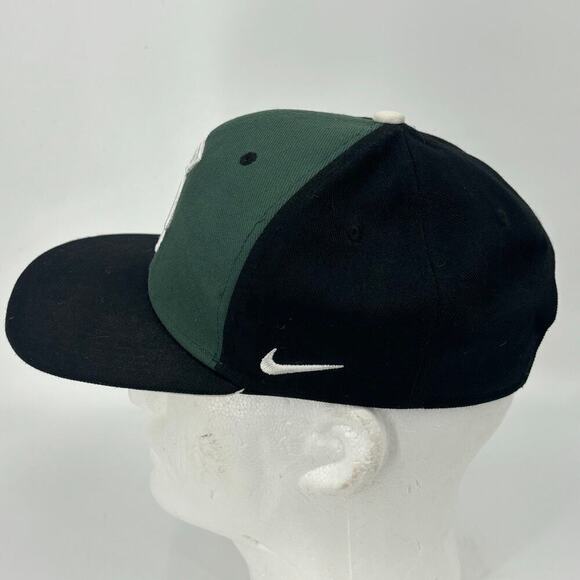 Nike Snap Back Baseball Cap Michigan State Spartans Go Green Black One Size - Picture 5 of 9